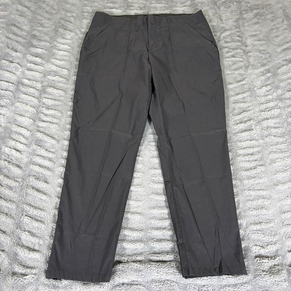 Eddie Bauer Horizon Straight Ankle Pant Womens 14 Black Stretch Hiking Outdoor